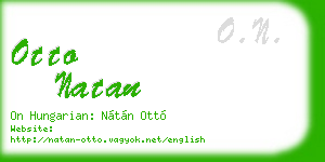 otto natan business card