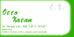 otto natan business card